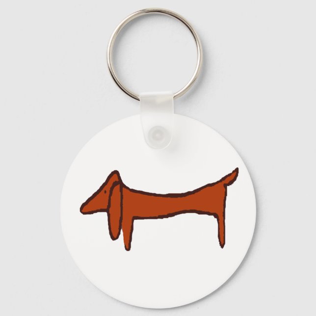 Chaveiro Famoso Abstrato Dachshund (Frente)