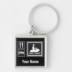 Chaveiro Fanático do Snowmobile - coma, durma, vá