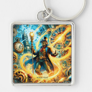 Chaveiro Fantasia adorável feiticeiro do tempo steampunk