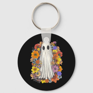 Chaveiro Fantasia Assustadora de Halloween Flor de Fantasma
