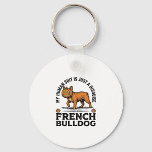 Chaveiro Fantasia de Abóbora para Bulldog Francês de Hallow