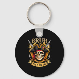 Chaveiro Fantasia de caveira de pirata engraçada do Hallowe