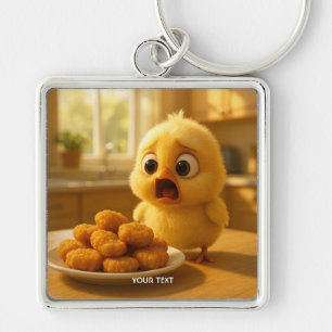 Chaveiro Fantasia de frango nuggets bebê fofo
