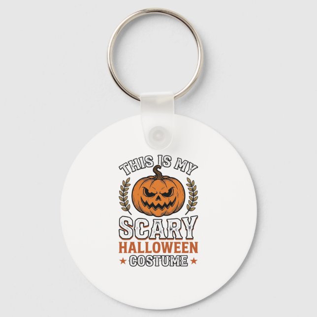 Chaveiro Fantasia de Halloween Assustadora Abóbora Vetor Vi (Frente)