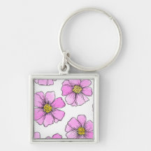 Fantasia e Flores de Aquarela Rosa