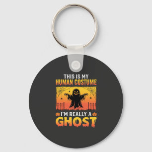 Chaveiro Fantasia Humana de Halloween Fantasma Vintage