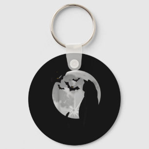 Chaveiro Fantasias de Gato Preto Assustador de Halloween Vi