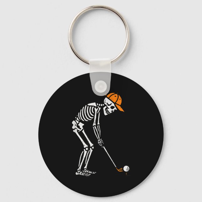 Chaveiro Fantasias de Golfe de Esqueleto para o Dia das Bru (Frente)