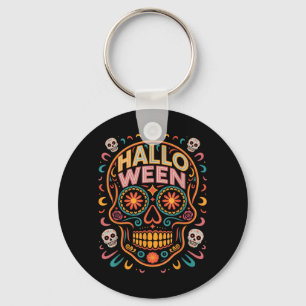 Chaveiro Fantasias de Halloween Crânio Tipografia Gráfico S