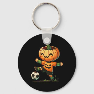 Chaveiro Fantasias de Halloween de Futebol de Abóbora para