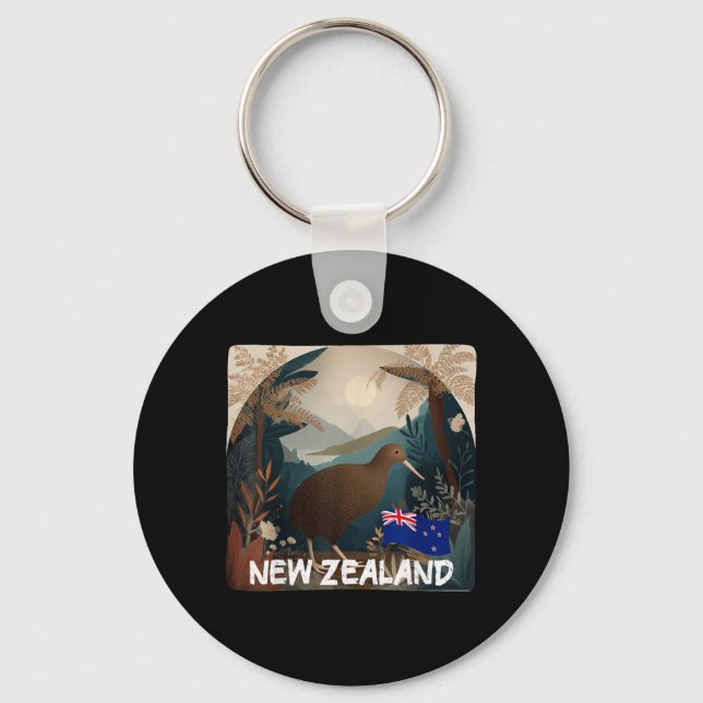 Chaveiro Fantasioso Disfarce de Kiwi da Nova Zelândia (Frente)