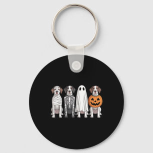 Chaveiro Fantasma Assustador Inglês Pointer Abóbora Cachorr