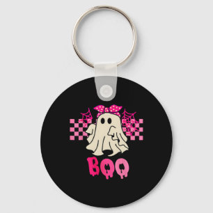 Chaveiro Fantasma Bonita Com Arco Boo Halloween Para Menina