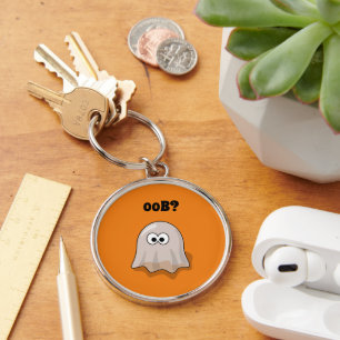 Chaveiro Fantasma Confuso Diz "Oob?" Desenho Animado Divert
