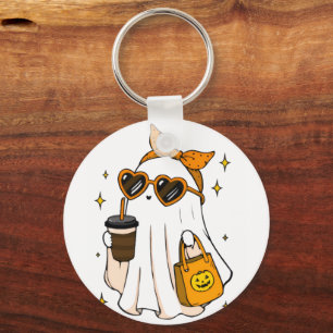 Chaveiro Fantasma da Temporada Assustadora Fofa com Café Ge