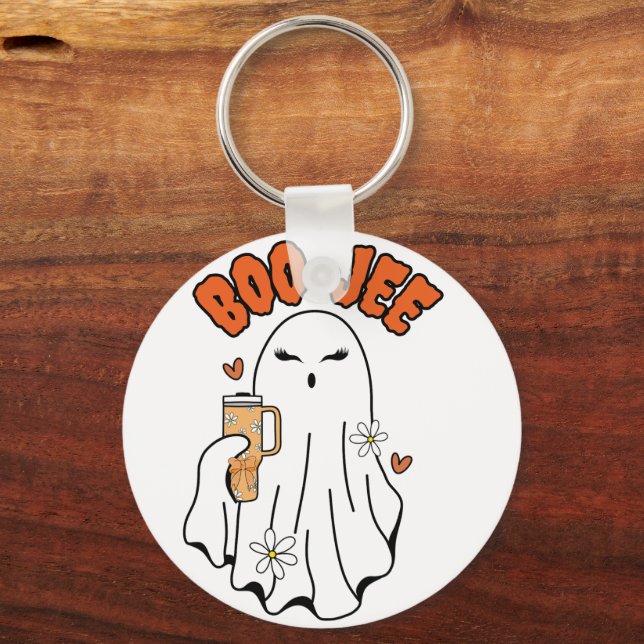 Chaveiro Fantasma De Boo-Jee Cute Halloween Com 40oz Tumble (Verso)