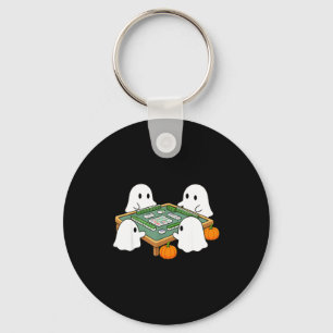 Chaveiro Fantasma do Halloween jogando mahjong mahjong assu