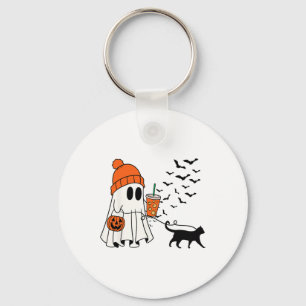 Chaveiro Fantasma Engraçado Andando Ghost Cat Halloween Spo