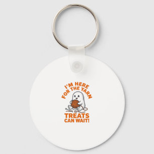Chaveiro Fantasma Engraçado de Tricô Desenho de Gravura Vin