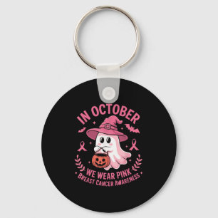 Chaveiro Fantasmas de Halloween Em Outubro Usamos Nk Câncer
