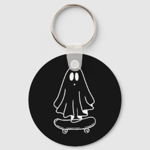 Chaveiro Fantasmas Skateboard Preguiçoso Fantasia de Hallow