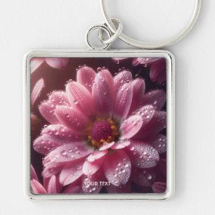 Chaveiro Fantástica Flor Cor-de-Rosa