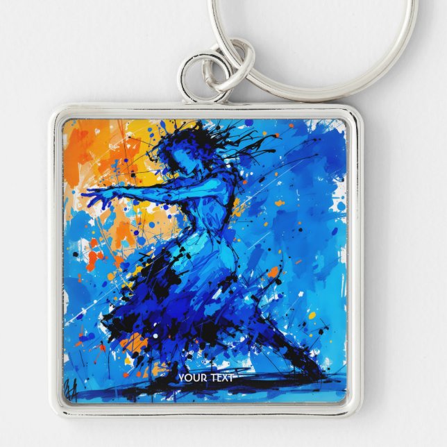 Chaveiro Fantasy Blue Orange Dancer (Frente)