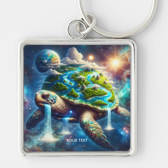 Chaveiro Fantasy Cuja Tartaruga Espacial Terra (Frente)