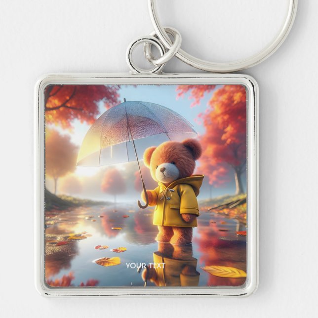 Chaveiro Fantasy Curioso Bear Guarda-chuva (Frente)