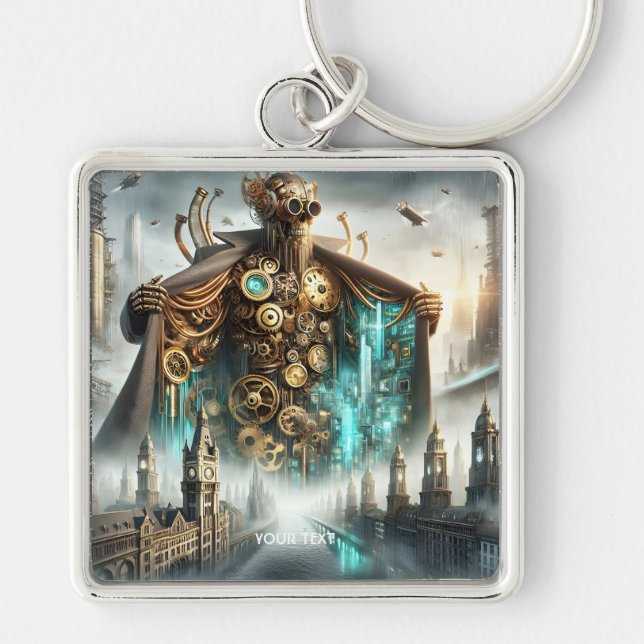 Chaveiro Fantasy Cute Bridge Steampunk Robot (Frente)