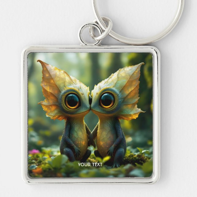Chaveiro Fantasy Cute Deixa O Amor Da Floresta (Frente)