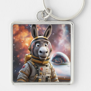 Chaveiro Fantasy Cute Donkey Astronauta Space