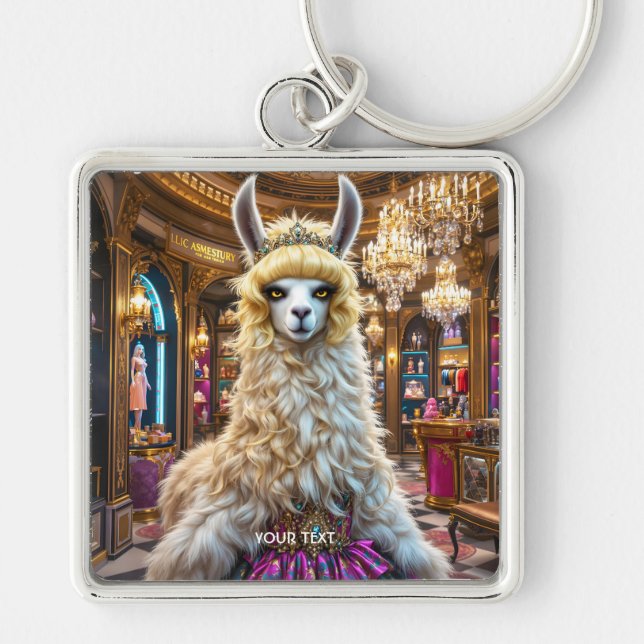 Chaveiro Fantasy Cute Drama Llama Queen (Frente)