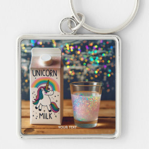 Chaveiro Fantasy Cute Milk Unicorn Rainbow