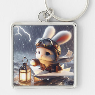 Chaveiro Fantasy Cute Rabbit Poste Lanterna