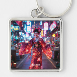 Chaveiro Fantasy Cute Red Cyber Kimono