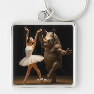 Chaveiro Fantasy Cute Rhino Dancer Ballerina
