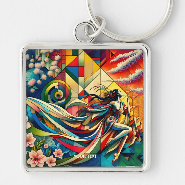 Chaveiro Fantasy Cute Sakura Modern Girl (Frente)