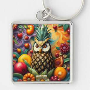 Chaveiro Fantasy Cute Serene Pineapple Owl