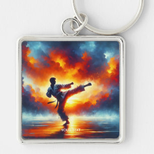 Chaveiro Fantasy Cute Sunset Karate Fighter