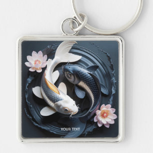 Chaveiro Fantasy Cute Two Koi Fish