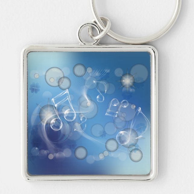 Chaveiro Fantasy Glass Music Notes (Frente)