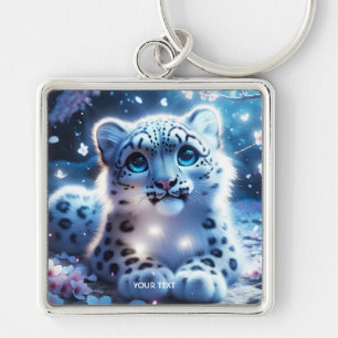 Chaveiro Fantasy - Leopardo-da-Neve Bonita