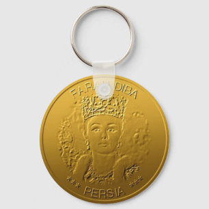 Chaveiro Farah Diba esposa Shah Iran Persia design #gold02