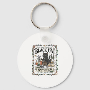 Chaveiro Farmácia de Gato Preto Bruxa Mística Apothecary
