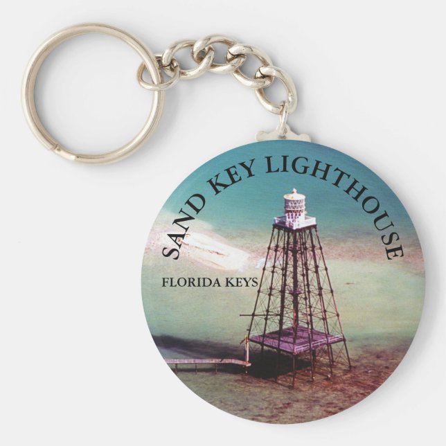 Chaveiro Farol-Chave De Areia, Flórida Keys Keyring (Frente)