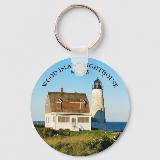 Chaveiro Farol da Ilha da Madeira, Maine Round Keyring (Frente)