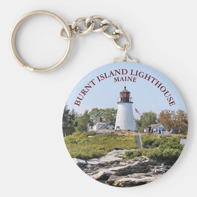 Chaveiro Farol da Ilha Queimada, Maine Keyring (Frente)