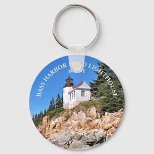 Chaveiro Farol de Cabeça de Bass Harbor, Maine Keyring