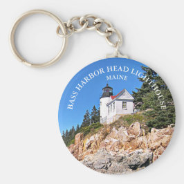 Chaveiro Farol de Cabeça de Bass Harbor, Maine Keyring